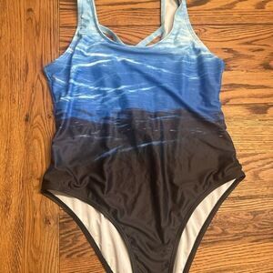 Unbranded blue strappy swimsuit size Large